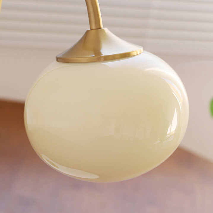 Lámpara de Mesa de Esfera de Vidrio Nostálgica Minimalista Nórdica de 1 Luz 