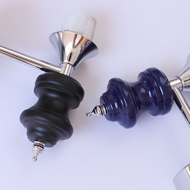 Zeitgenössische Einfachheit Magic Bean Eisen Silber Finish Rahmen 1-Licht Wandleuchte für Wohnzimmer 
