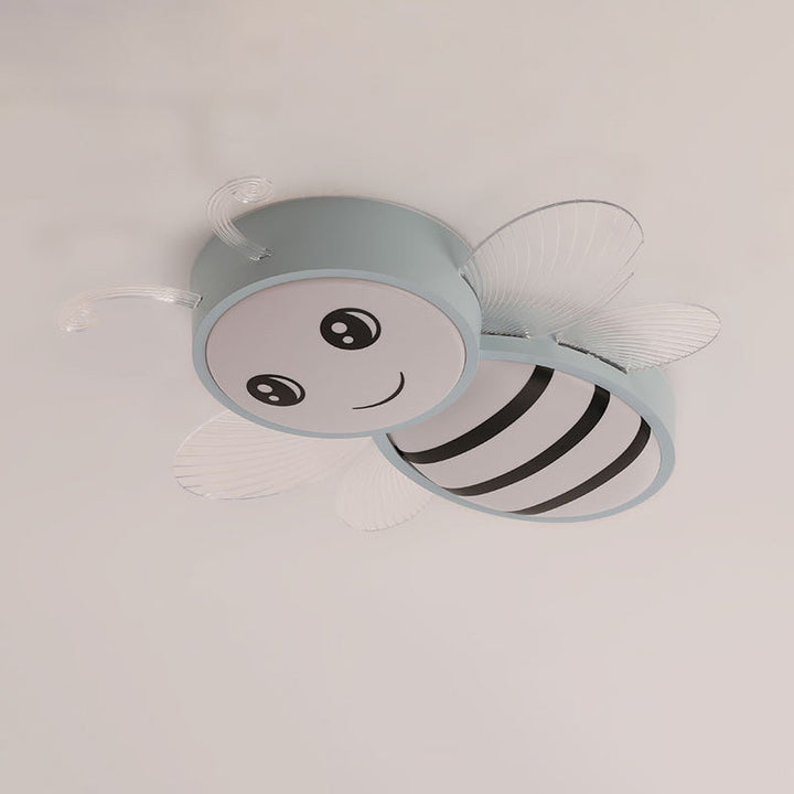 Plafonnier LED en fer et acrylique avec abeille Art Déco moderne pour salon 