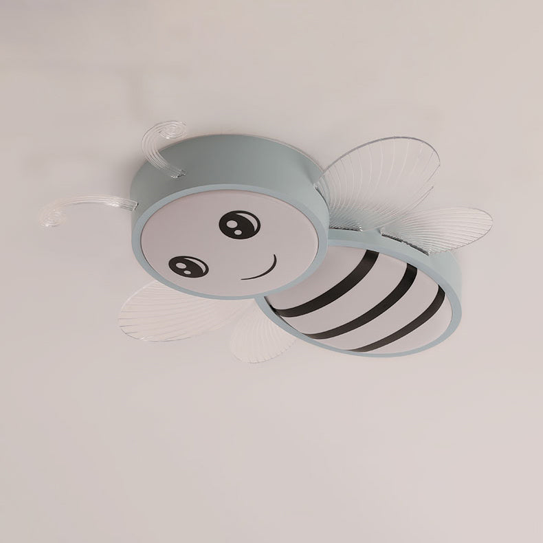 Modern Art Deco Bee Acrylic Iron LED Flush Mount Ceiling Light For Living Room