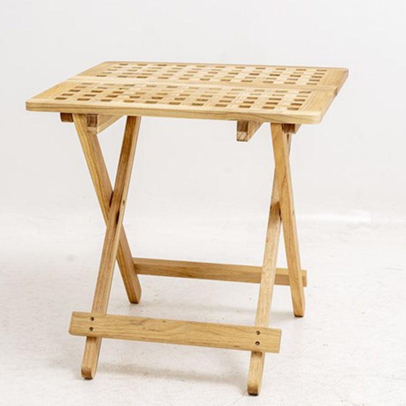 Traditional Rustic Square Catalpa Wood Coffee Table 1-Tier For Living Room