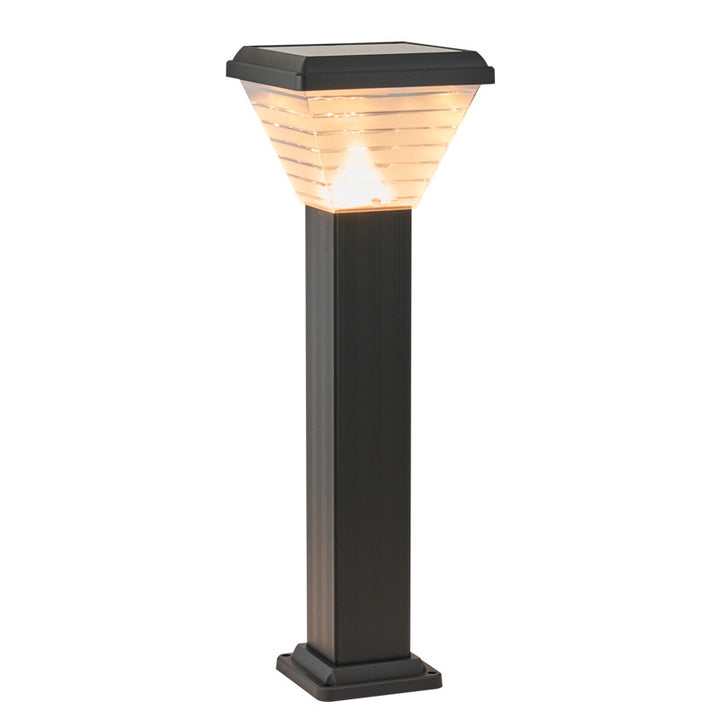 Luz exterior LED cuadrada cilíndrica solar minimalista moderna impermeable de ABS PC para jardín 