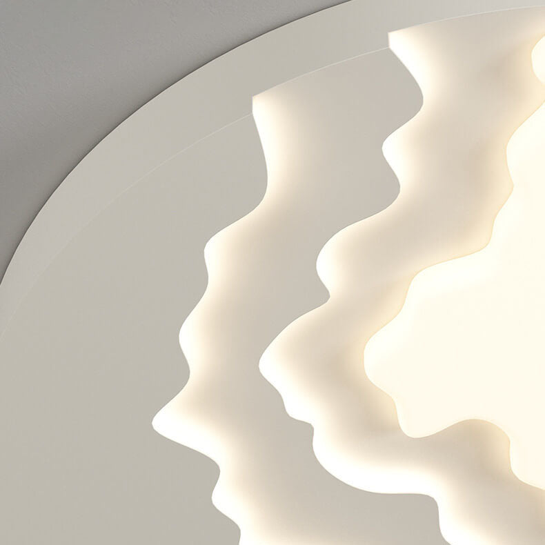 Modern Minimalist Creative Acrylic Wave LED Flush Mount Ceiling Light