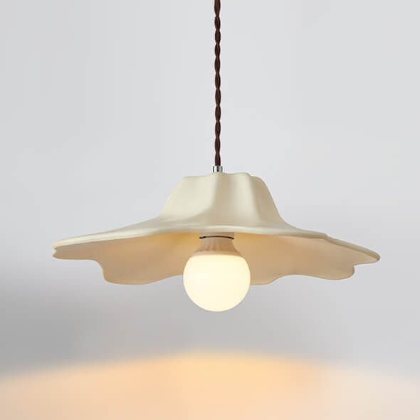 Traditional French Resin Umbrella Shape Geometry 1-Light Pendant Light for Living Room
