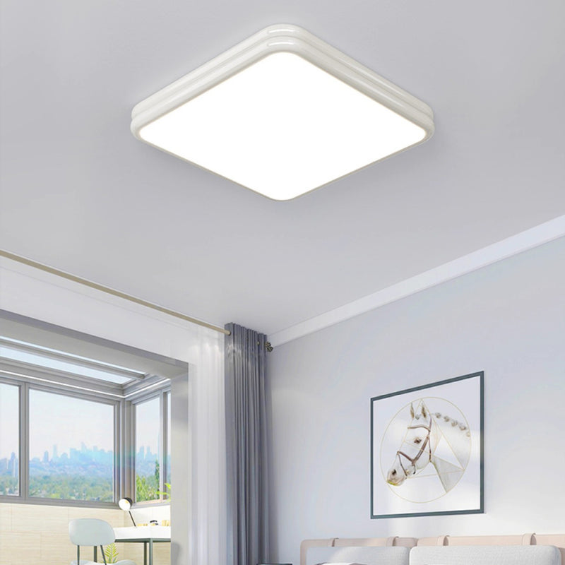 Moderne minimalistische quadratische Rechteck Doppelschicht Eisen Acryl LED Unterputz Deckenleuchte für Schlafzimmer 