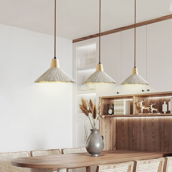 Contemporain Bar à Parapluies Scandinave Ciment Texturé Suspension 1 Lumière Pour Salon 