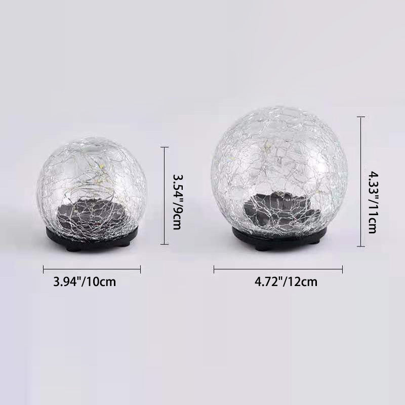 Moderne Art Deco Wasserdichte Solar Kunststoff Kupferdraht Glas Ball LED Landschaft Beleuchtung Außen Licht Für Garten 