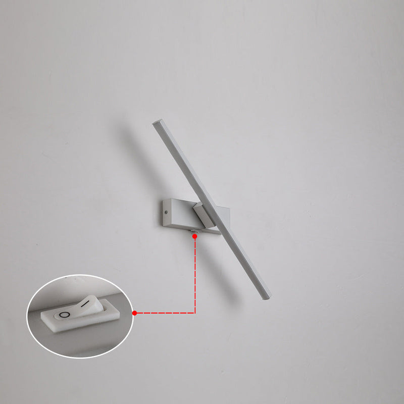 Moderne Einfachheit Streifen Rechteck Aluminium Eisen Silikon LED Wand Leuchte Lampe Für Schlafzimmer 
