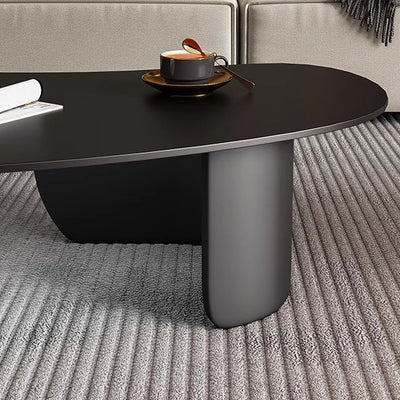 Moderner minimalistischer Cashew-Bogen-Felsplatte Edelstahl-Beistelltisch 1-stufig für Wohnzimmer 