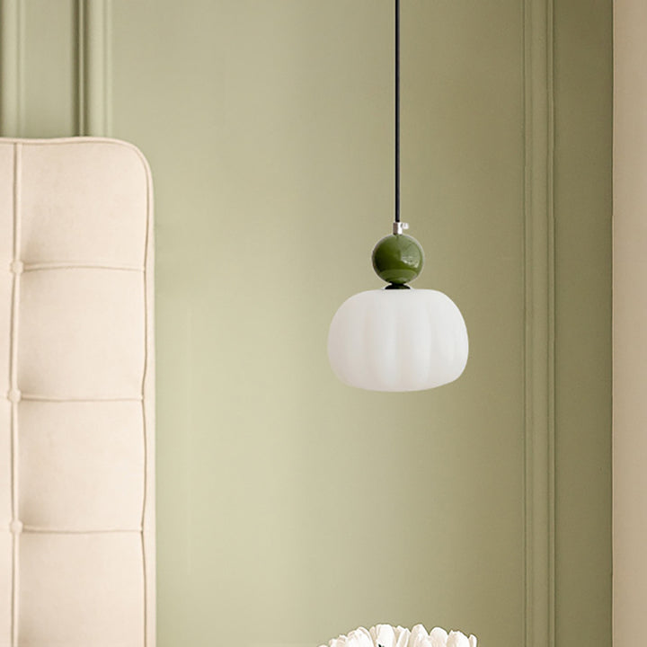 Lampe suspendue moderne minimaliste ronde en fer et acrylique avec 1 lumière pour salon 