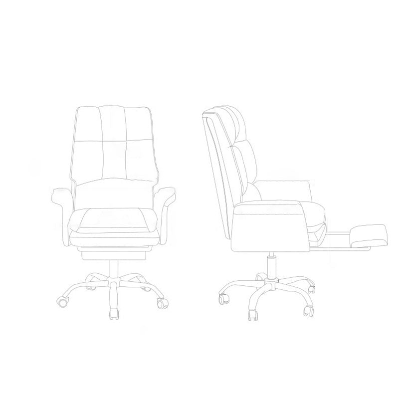 Moderner minimalistischer quadratischer rechteckiger PU-Leder-Edelstahl-Schreibtischstuhl mit Rückenlehne und Armlehne für das Home Office 