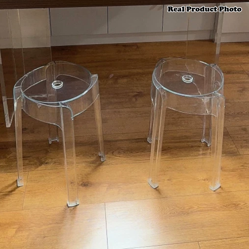 Moderner, schlichter runder Acryl-Esszimmerstuhl für das Esszimmer 