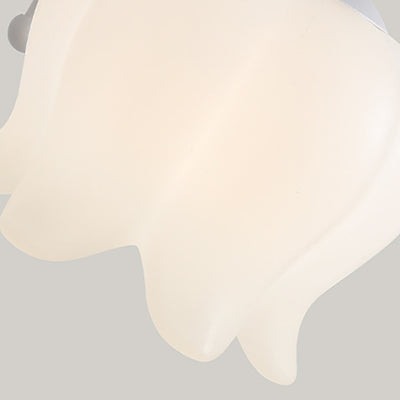 Lampe murale 1 lumière en fer PE avec base en disque d'orbite de citrouille campanule minimaliste moderne pour chambre 