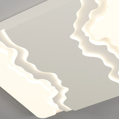 Modern Minimalist Creative Acrylic Wave LED Flush Mount Ceiling Light