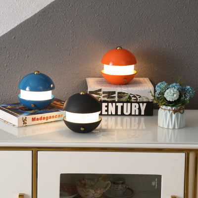 Moderne kreative einfache runde LED-Tischlampe aus Metall 