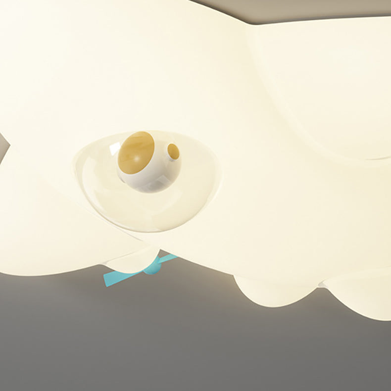 Lustre de plafond pour enfants avec avion en dessin animé créatif contemporain LED pour salon 