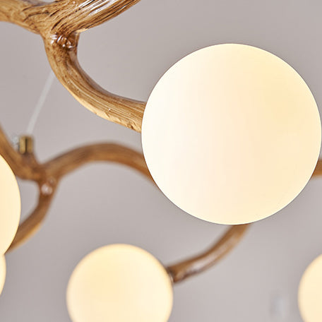 Zeitgenössische kreative runde Baum Zweig Hardware Glas 6/8/10/12 Licht Kronleuchter für Wohnzimmer 
