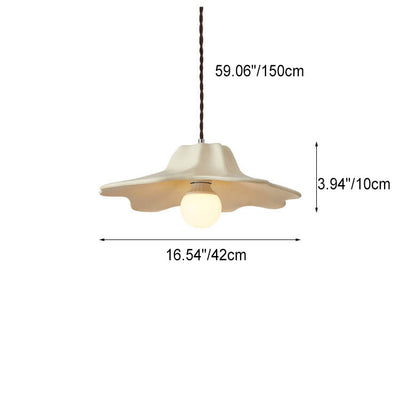 Nordic Vintage Resin Umbrella Shape Geometry 1-Light Pendant Light