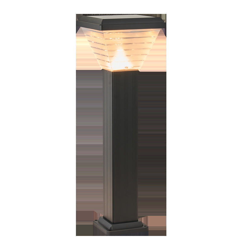 Luz exterior LED cuadrada cilíndrica solar minimalista moderna impermeable de ABS PC para jardín 