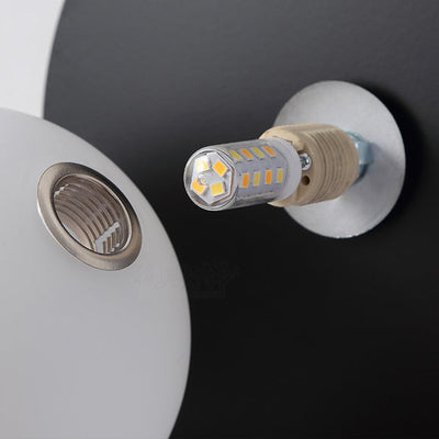 Moderne minimalistische runde Kugel Eisen Glas 1-Licht Wandleuchte Lampe für Wohnzimmer 