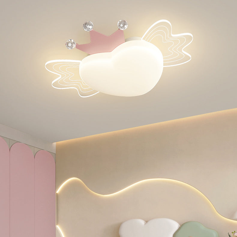 Luz de techo LED empotrada de hierro PE con forma de avión de arte moderno Deco con forma de corazón para sala de estar 