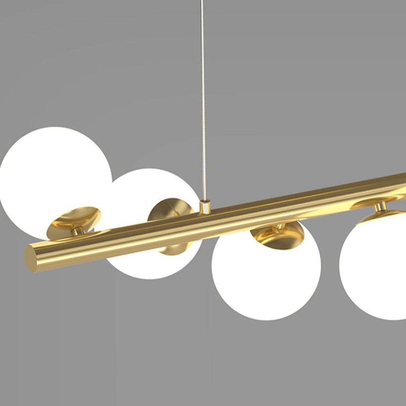 Contemporary Scandinavian Glass Magic Bean Long Strip 7/9/11 Light Island Light Chandelier For Dining Room