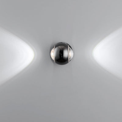 Contemporary Nordic Aluminum Semicircle Up And Down Luminous LED Spotlight Wall Sconce Lamp For Bedroom