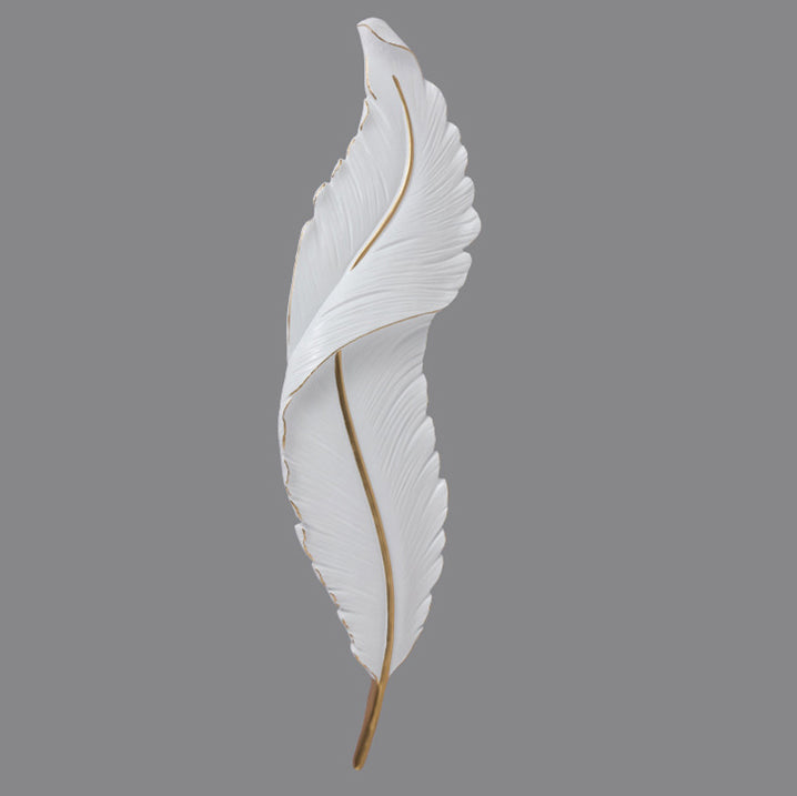 Lámpara de pared impermeable LED de resina creativa contemporánea con imitación de pluma de pavo real para sala de estar 
