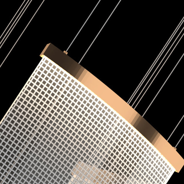 Zeitgenössischer minimalistischer quadratischer Fliesen-Acryl-Aluminium-LED-Kronleuchter für Schlafzimmer 