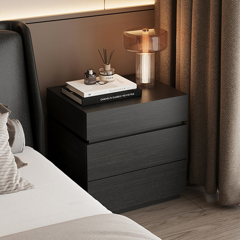 Contemporary Luxury Rectangular Plywood Eucalyptus Wood Nightstand 3-Drawer For Bedroom