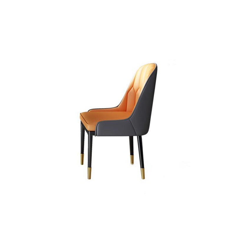Conjunto de Mesa de Comedor de Vidrio y Madera Elíptica Nórdica Contemporánea con Sillas para 4 Asientos 