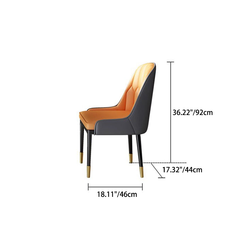 Conjunto de Mesa de Comedor de Vidrio y Madera Elíptica Nórdica Contemporánea con Sillas para 4 Asientos 