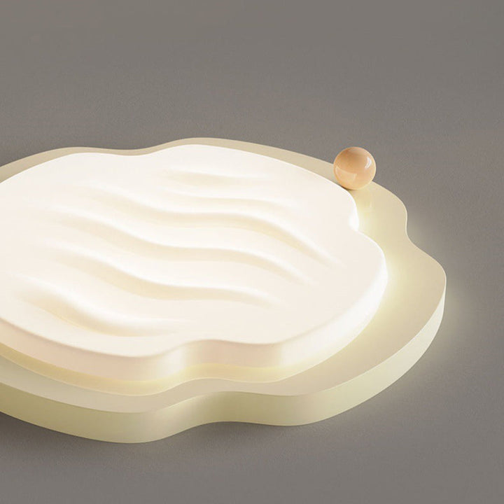Moderne nordische Creme Biskuit PVC Schatten Hardware LED Unterputz Deckenleuchte für Schlafzimmer 