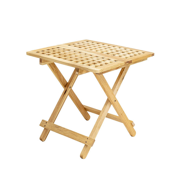 Traditional Rustic Square Catalpa Wood Coffee Table 1-Tier For Living Room