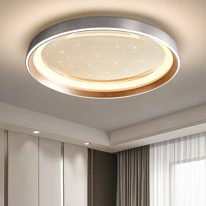 Moderne Einfachheit Aluminium Acryl Runde Starry Sky LED Unterputz Deckenleuchte für Wohnzimmer 