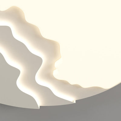Modern Minimalist Creative Acrylic Wave LED Flush Mount Ceiling Light