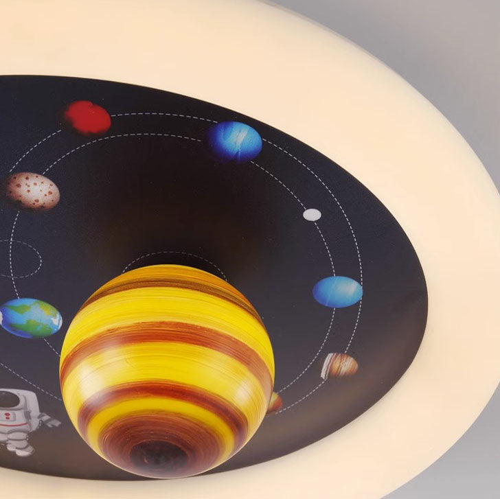 Zeitgenössische nordische Hardware Runde Planet Cartoon LED Deckenleuchte für Schlafzimmer 