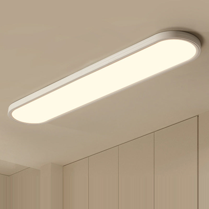 Modern Simplicity Aluminum Acrylic Strip LED Flush Mount Ceiling Light For Hallway