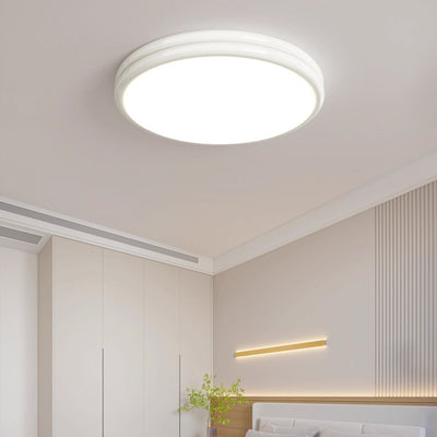 Luz de techo LED de montaje empotrado redonda de doble capa de aluminio acrílico minimalista moderna para dormitorio 