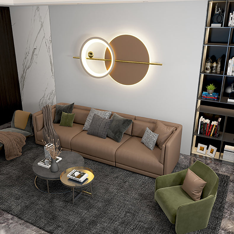 Moderne minimalistische runde Eisen Acryl LED Wandleuchte Lampe für Schlafzimmer 