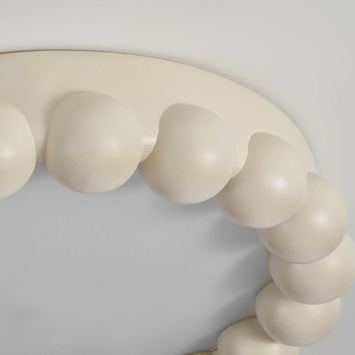 Plafonnier LED en verre et acier acrylique moderne crème français 