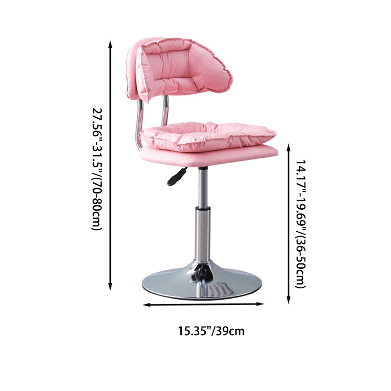 Moderner minimalistischer quadratischer Kissen Barhocker aus Kunstleder mit Metallrückenlehne, höhenverstellbar für Esszimmer 