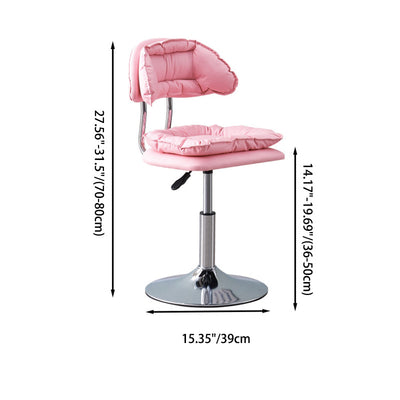 Moderner minimalistischer quadratischer Kissenleder-Metall-Barhocker mit Rückenlehne, höhenverstellbar für Esszimmer 