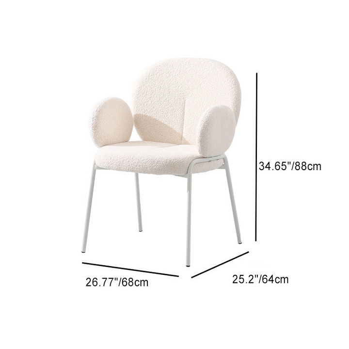 Tabouret de coiffeuse contemporain nordique en velours avec pieds en métal et dossier rond pour chambre 
