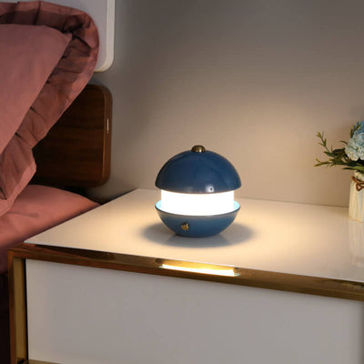 Moderne kreative einfache runde LED-Tischlampe aus Metall 