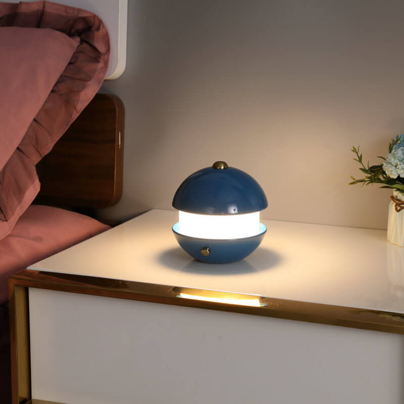 Moderne kreative einfache runde LED-Tischlampe aus Metall 