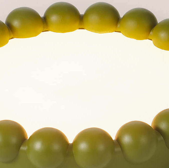 Plafonnier LED en verre et acier acrylique moderne crème français 