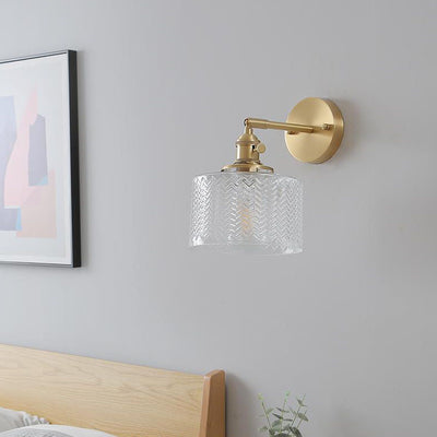 Nordic Minimalist Creative Brass Cylinder 1-Light Wall Sconce Lamp