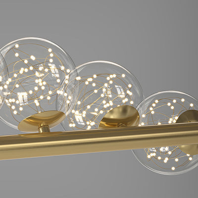 Contemporary Scandinavian Glass Magic Bean Long Strip 7/9/11 Light Island Light Chandelier For Dining Room