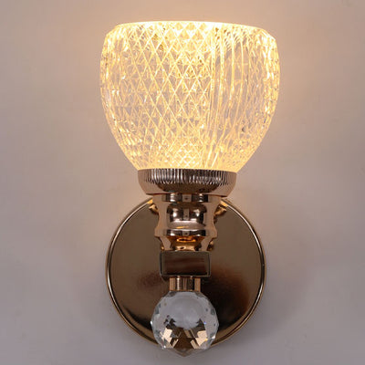 Modern Luxury Cylindrical Hardware Acrylic 1-Light Wall Sconce Lamp